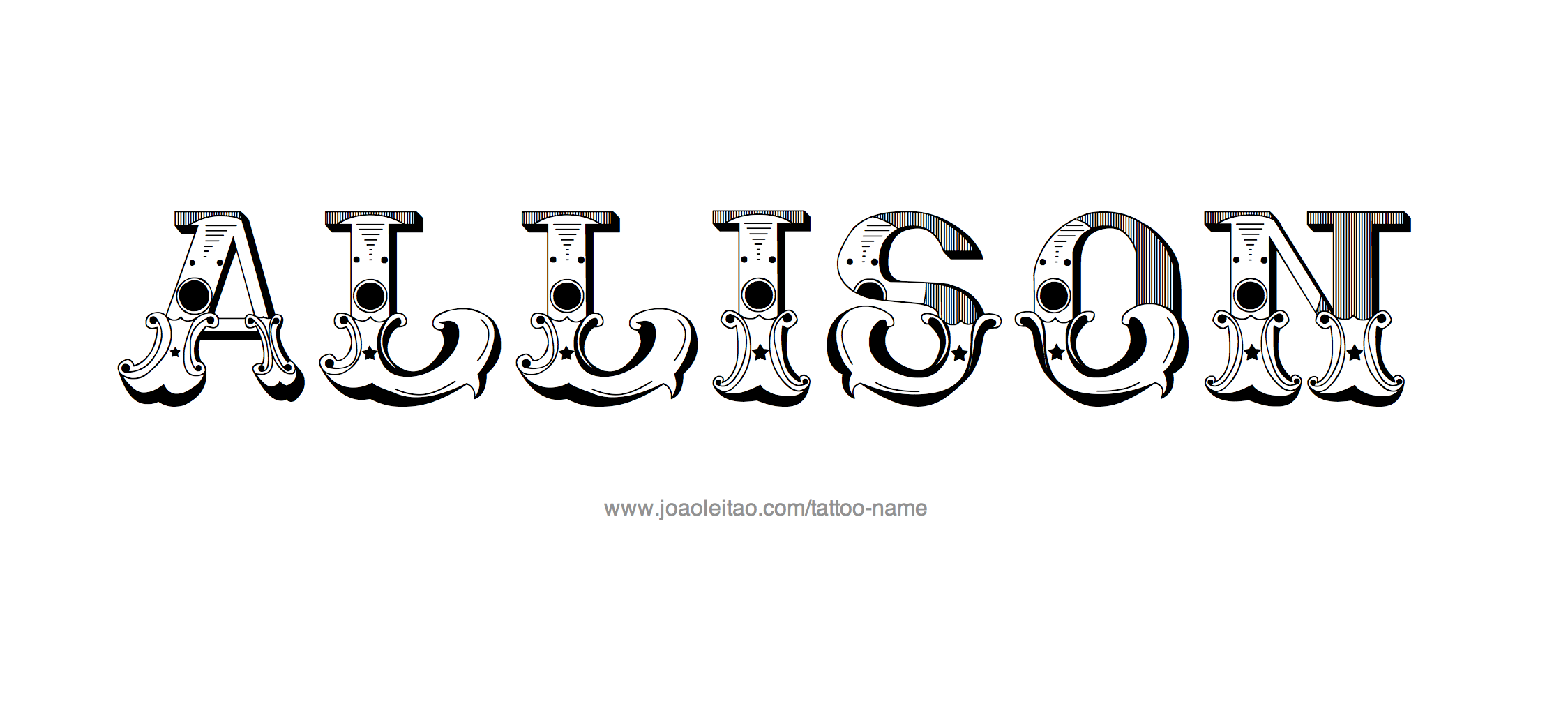 Allison Name Tattoo Designs